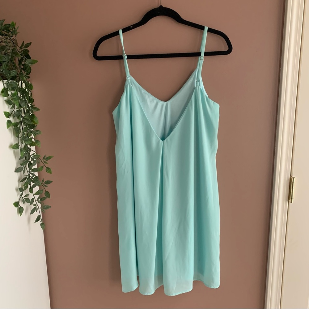 Honey Tulip slip dress blue size medium - Picture 2 of 8